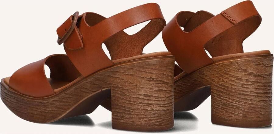 STEFANO LAURAN Sandalen met Hak Dames 930 Maat: 39 Materiaal: Leer Kleur: Cognac - Foto 3