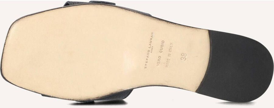 STEFANO LAURAN Slippers Dames 23100 Maat: 39 Materiaal: Leer Kleur: Zwart - Foto 3