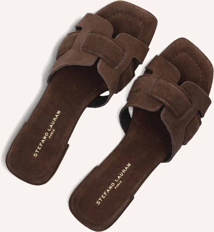 STEFANO LAURAN Slippers Dames 24050 Suède Bruin - Foto 5