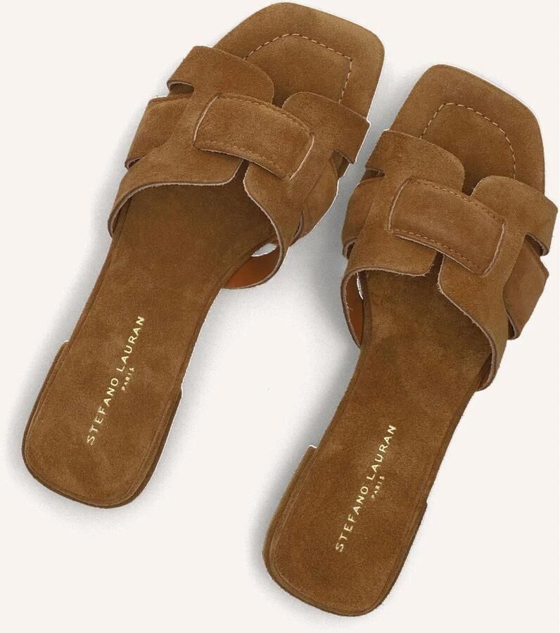 STEFANO LAURAN Slippers Dames 24050 Suède Bruin - Foto 5