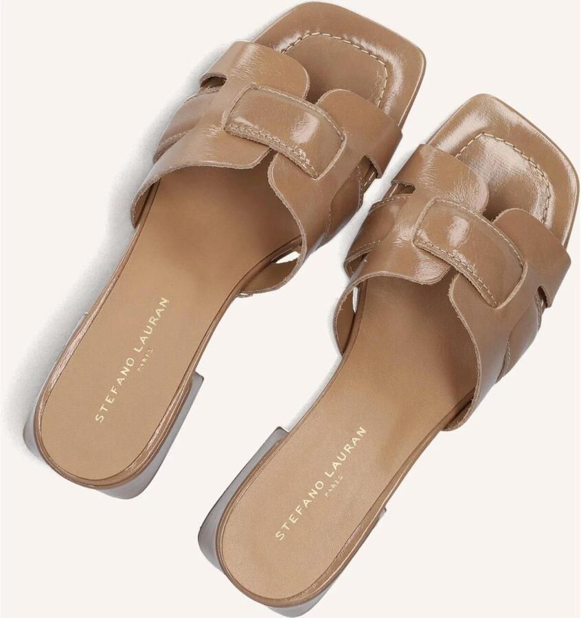 STEFANO LAURAN Slippers Dames 24050 H Lakleer Beige - Foto 4