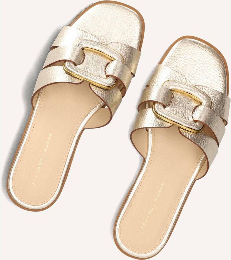 STEFANO LAURAN Slippers Dames 24152 Leer Goudkleurig - Foto 3