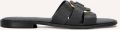 STEFANO LAURAN Slippers Dames 24152 Leer Zwart - Zwart