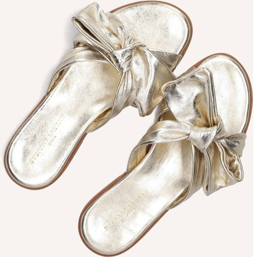 STEFANO LAURAN Slippers Dames 24153 Maat: 38 Materiaal: Leer Kleur: Goud - Foto 3