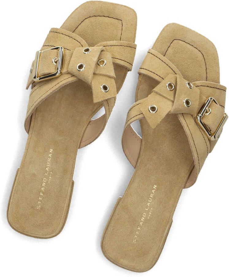 STEFANO LAURAN Slippers Dames 25037 Suède Beige - Foto 3