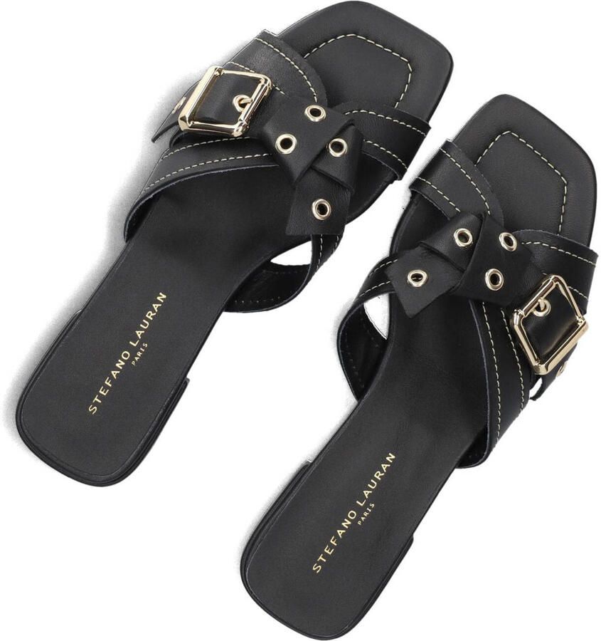STEFANO LAURAN Slippers Dames 25037 Leer Zwart - Foto 5