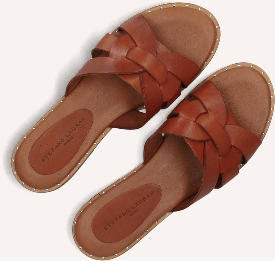 STEFANO LAURAN Slippers Dames 790 Maat: 41 Materiaal: Leer Kleur: Cognac - Foto 3