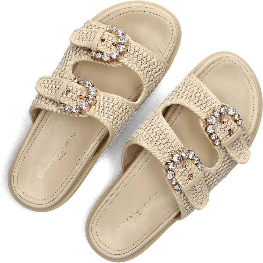 STEFANO LAURAN Slippers Dames 888632016k Raffia Beige - Foto 3