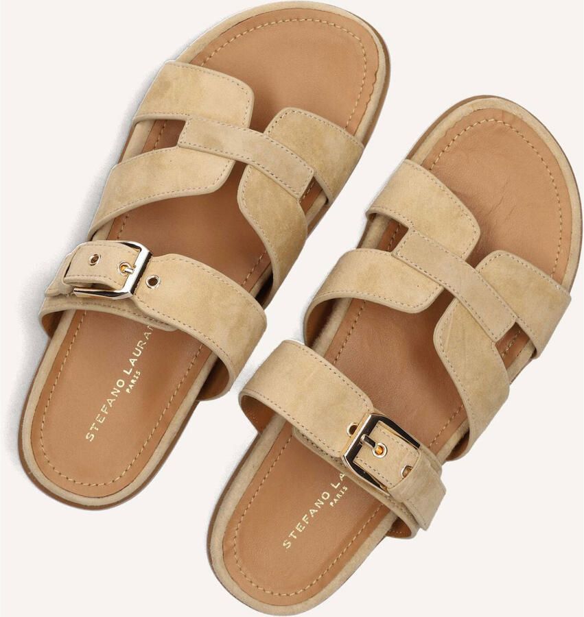STEFANO LAURAN Slippers Dames 89863 1661 Suède Beige - Foto 3