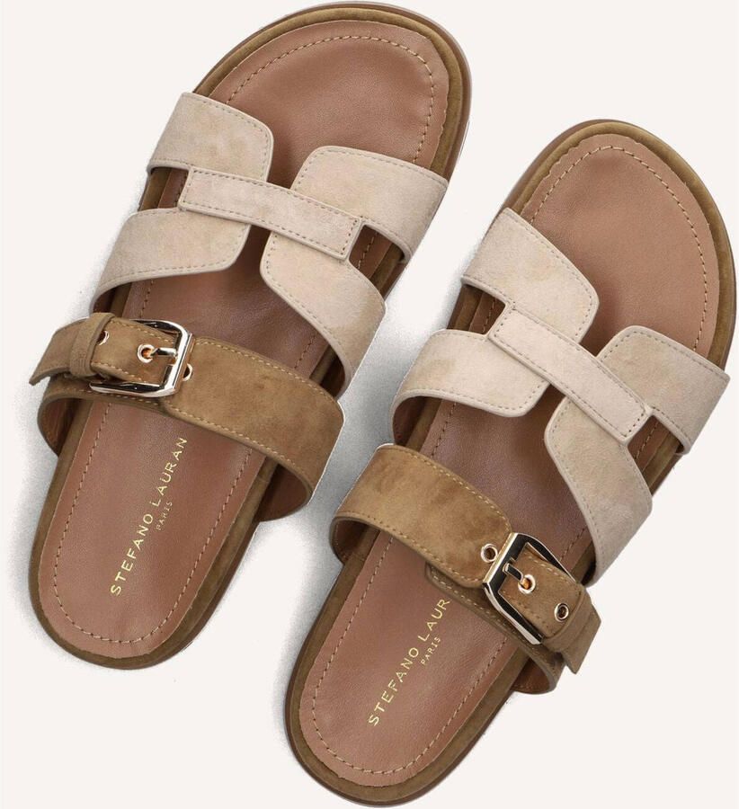 STEFANO LAURAN Slippers Dames 89863 1661 Suède Bruin - Foto 3