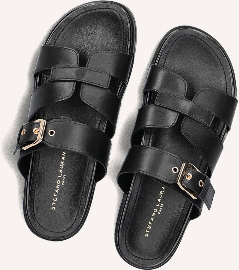STEFANO LAURAN Slippers Dames 89863 1661 Leer Zwart - Foto 4