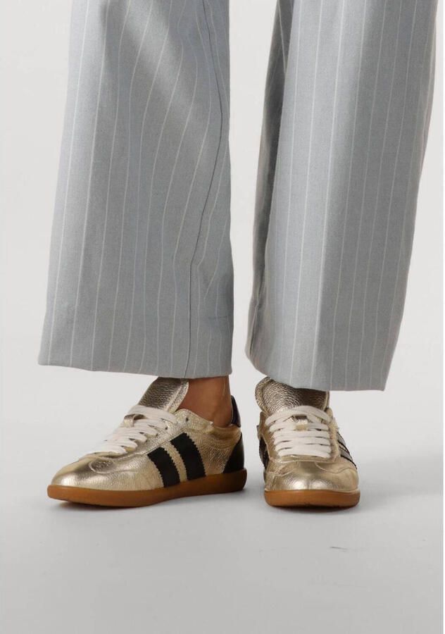 STEFANO LAURAN Lage Sneakers Dames 1white101 Leer Goud