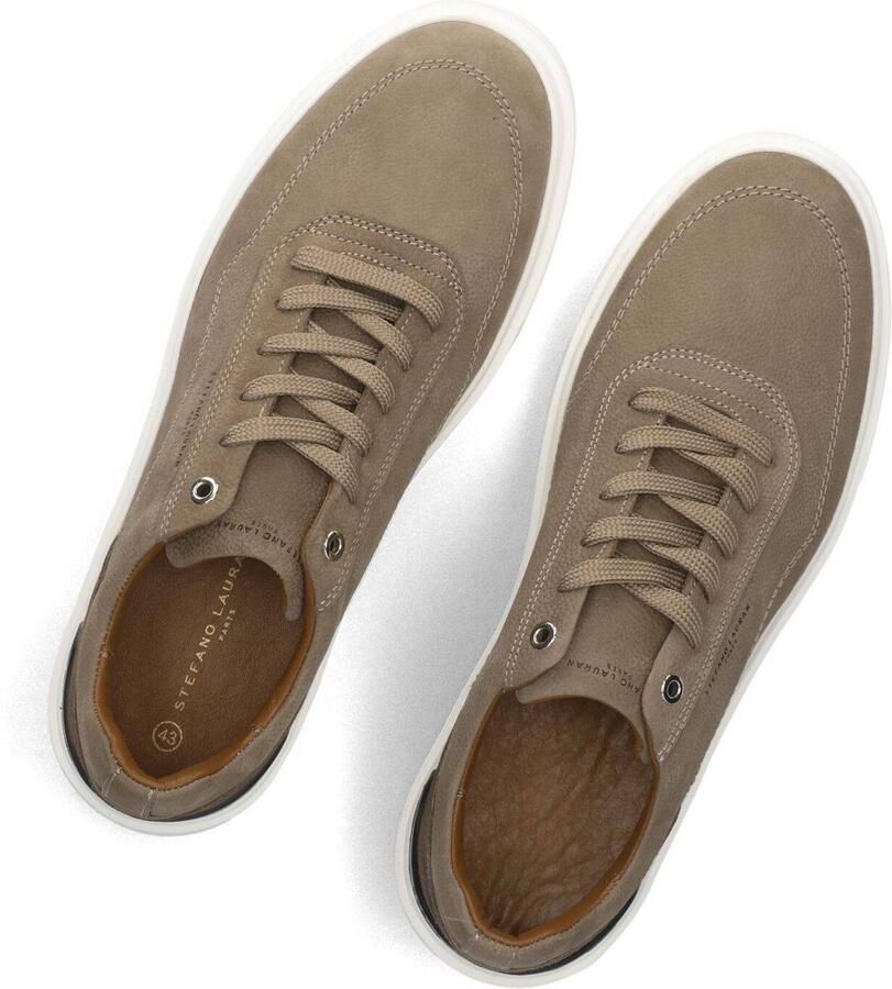 STEFANO LAURAN Lage Sneakers Heren Star 001 Nubuck Taupe - Foto 3