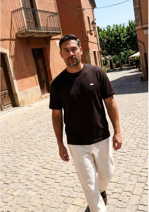 STEFANO LAURAN Veterschoenen Heren 12736 Suède Bruin - Foto 5