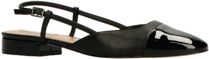 Steve Madden Belinda lakleren slingback ballerina's zwart