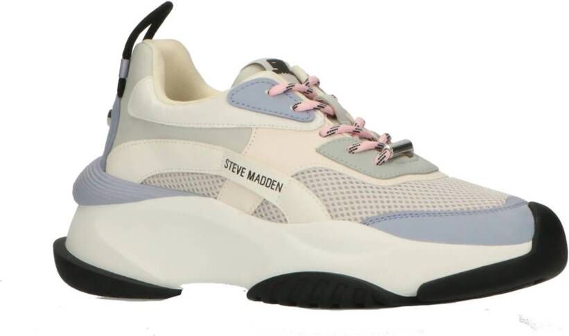 Steve Madden Belissimo chunky leren sneakers lichtroze grijs