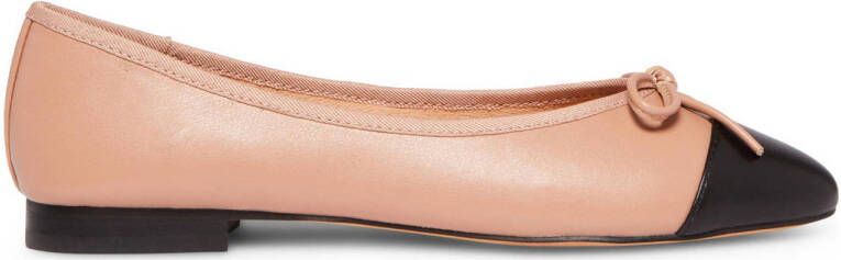 Steve Madden Ellison leren ballerina's beige zwart