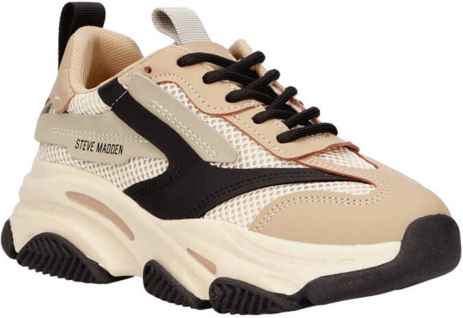 Steve Madden JPossession chunky sneakers beige zwart Meisjes Textiel Meerkleurig 32