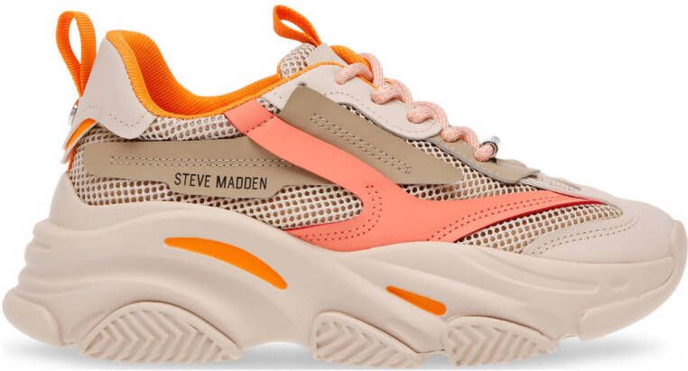 Steve Madden JPossession chunky sneakers grijs oranje Meisjes Textiel Meerkleurig 31