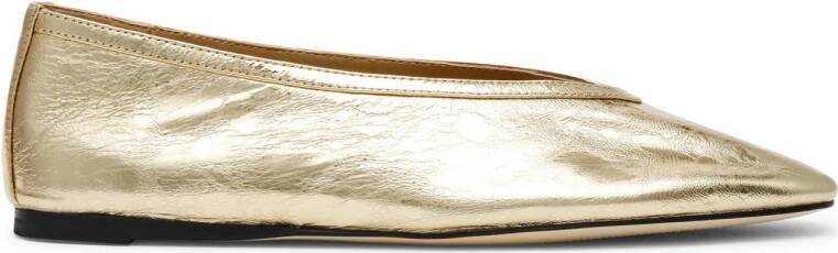 Steve Madden Leni leren ballerina's goud