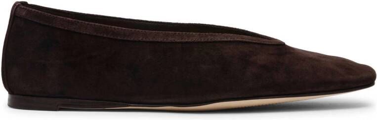 Steve Madden Leni suède ballerina's donkerbruin