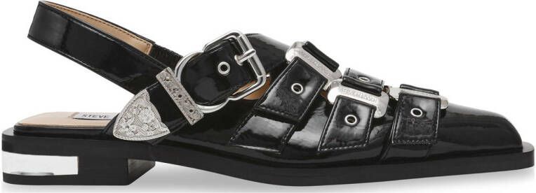 Steve Madden leren slingback loafers zwart
