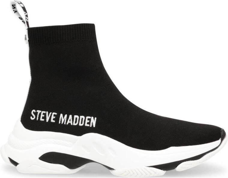 Steve Madden Master sock sneakers zwart wit