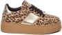 Steve Madden Ethora-L suède sneakers met panterprint beige lila - Thumbnail 8