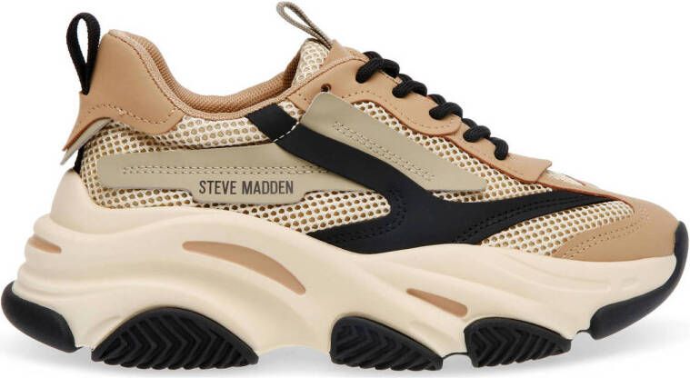 Steve Madden Possession-E chunky sneakers kaki zwart