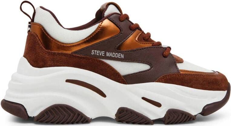 Steve Madden Progressive chunky sneakers brons zwart wit