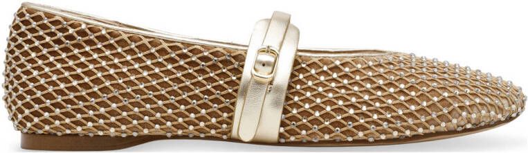 Steve Madden Rejoice-R ballerina's met strass steentjes goud