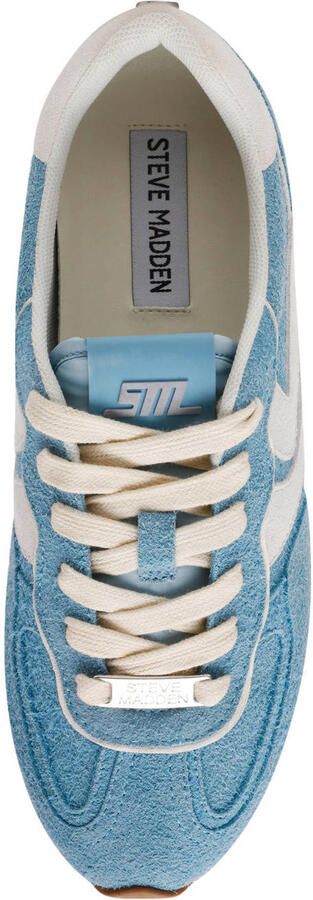 Steve Madden Abbi-SM suède sneakers lichtblauw - Foto 3
