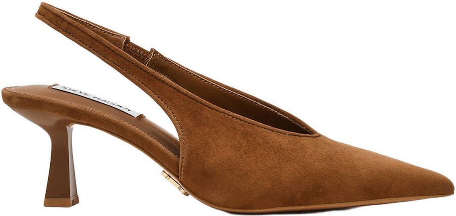Steve Madden Alari suède slingback pumps met hak cognac