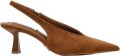 Steve Madden Alari suède slingback pumps met hak cognac - Cognac