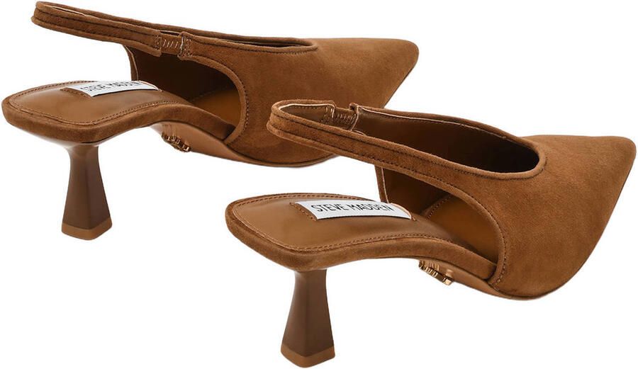Steve Madden Alari suède slingback pumps met hak cognac - Foto 3