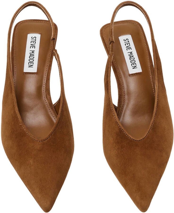 Steve Madden Alari suède slingback pumps met hak cognac - Foto 2