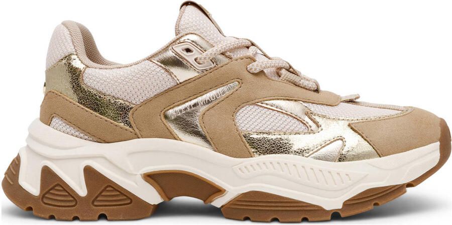 Steve Madden Ample chunky leren sneakers licht brons