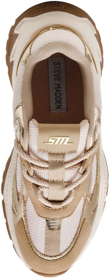 Steve Madden Ample chunky leren sneakers licht brons - Foto 3