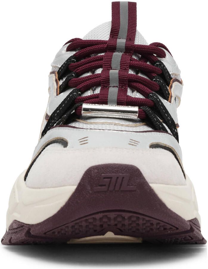 Steve Madden Animates-E chunky sneakers donkerrood grijs