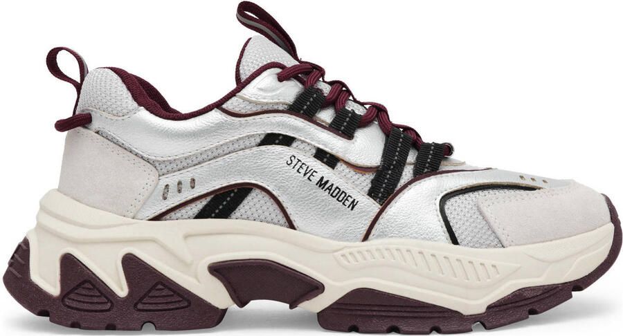 Steve Madden Animates-E chunky sneakers donkerrood grijs - Foto 3