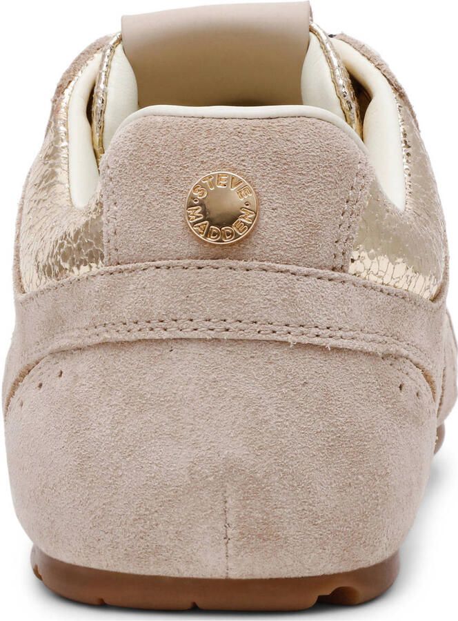 Steve Madden Asiel suède sneakers taupe goud - Foto 3