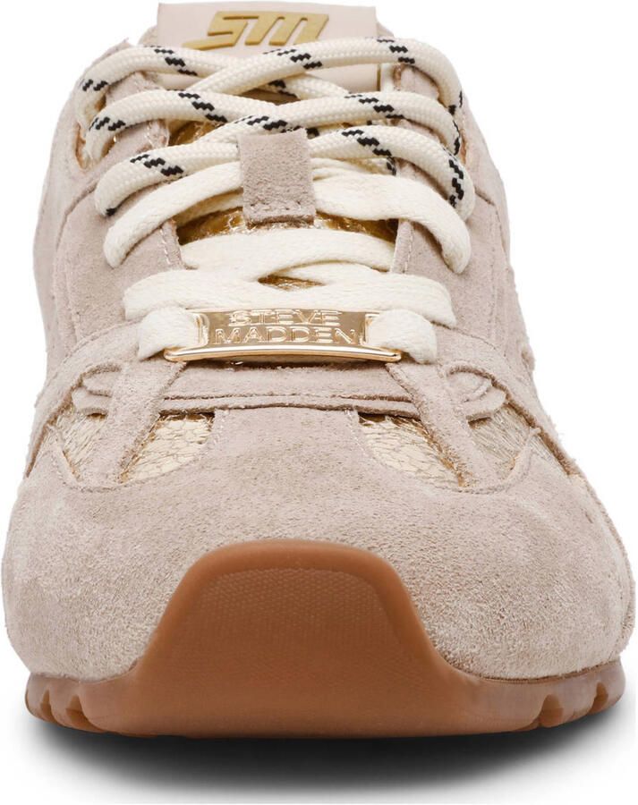 Steve Madden Asiel suède sneakers taupe goud - Foto 2
