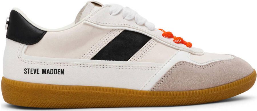 Steve Madden Augustine suède sneakers wit zwart