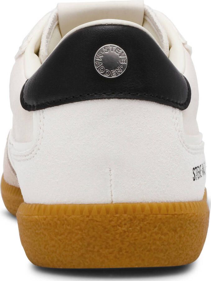 Steve Madden Augustine suède sneakers wit zwart - Foto 3