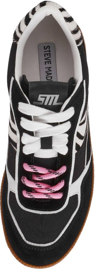 Steve Madden Augustine suède sneakers zwart zebra - Foto 3