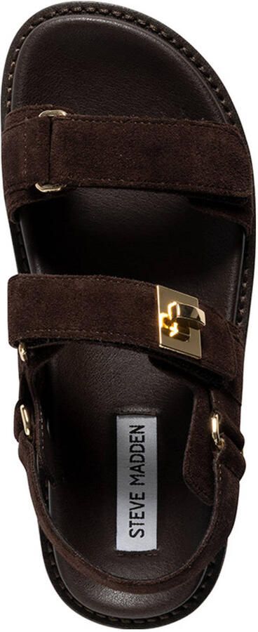 Steve Madden Bigmona suède sandalen donkerbruin - Foto 6