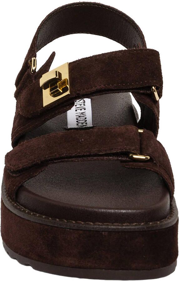 Steve Madden Bigmona suède sandalen donkerbruin - Foto 7