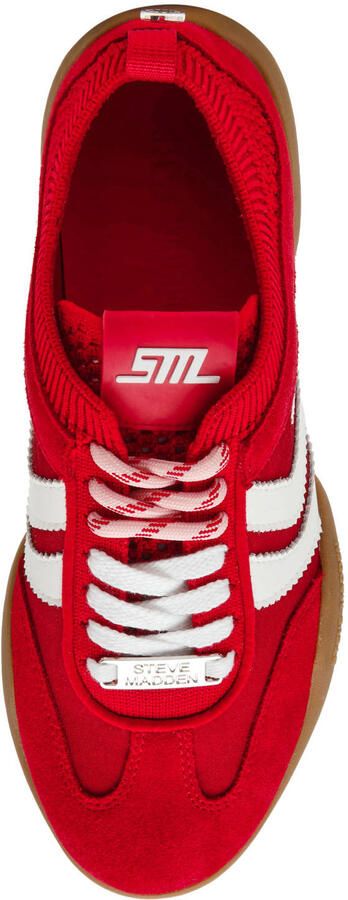 Steve Madden Biscotti sneakers rood wit - Foto 3