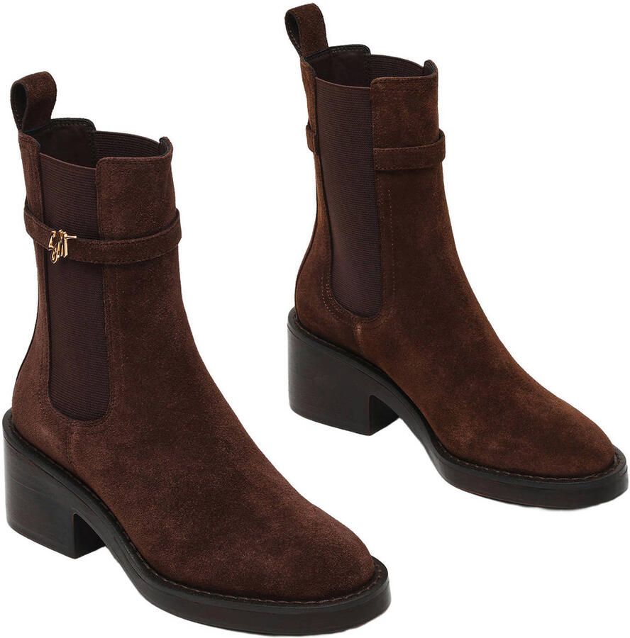 Steve Madden Charity-SM leren chelsea boots met blokhak bruin - Foto 2