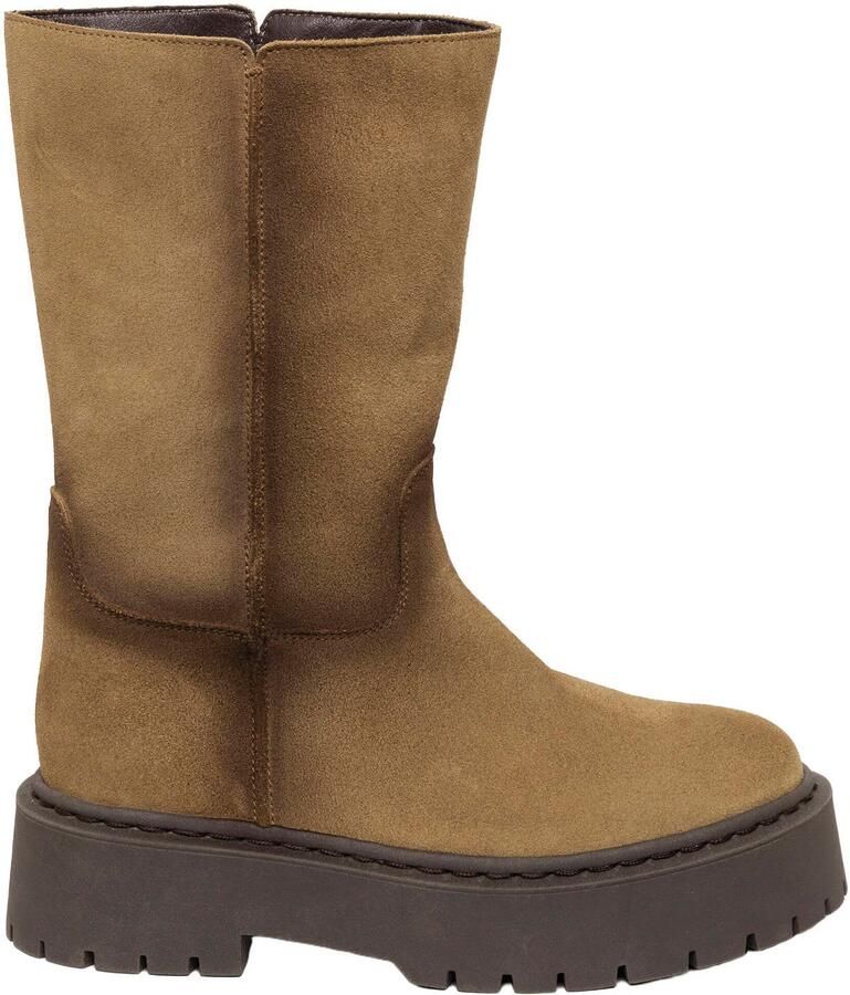 Steve Madden chunky leren laarzen taupe